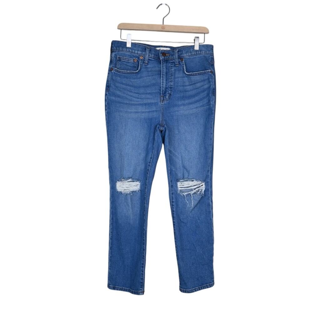 Madewell Womens 29 The Perfect Vintage Distressed Crop Jean